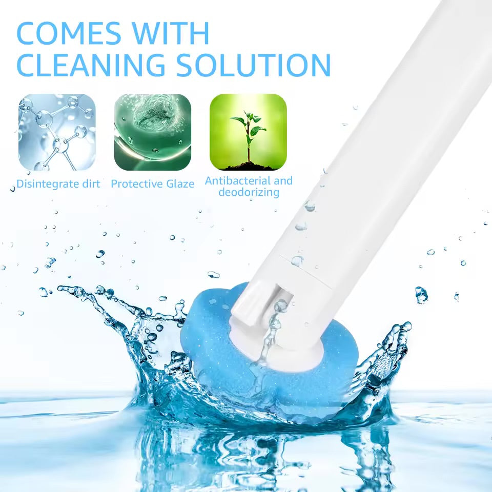 Cleansa™ Smart Toilet Brush Kit – Disposable Heads & Wall Holder for Germ-Free Cleaning